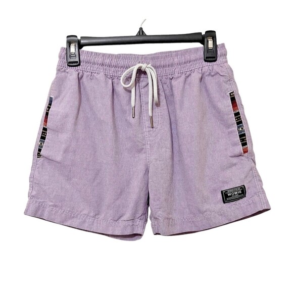 Wowie Other - WOWIE Men's OG Casual Shorts Purple Lavender Aztec Trim Cotton Blend 4.5" Small